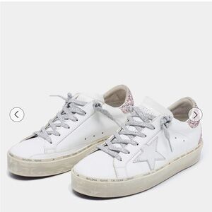 Golden Goose Women's White and Pink Sneakers